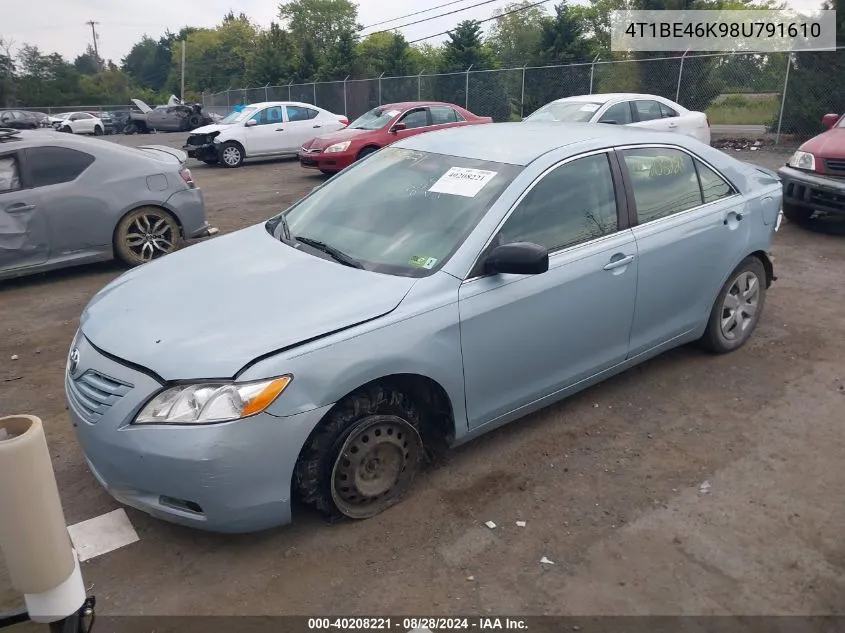 4T1BE46K98U791610 2008 Toyota Camry Le