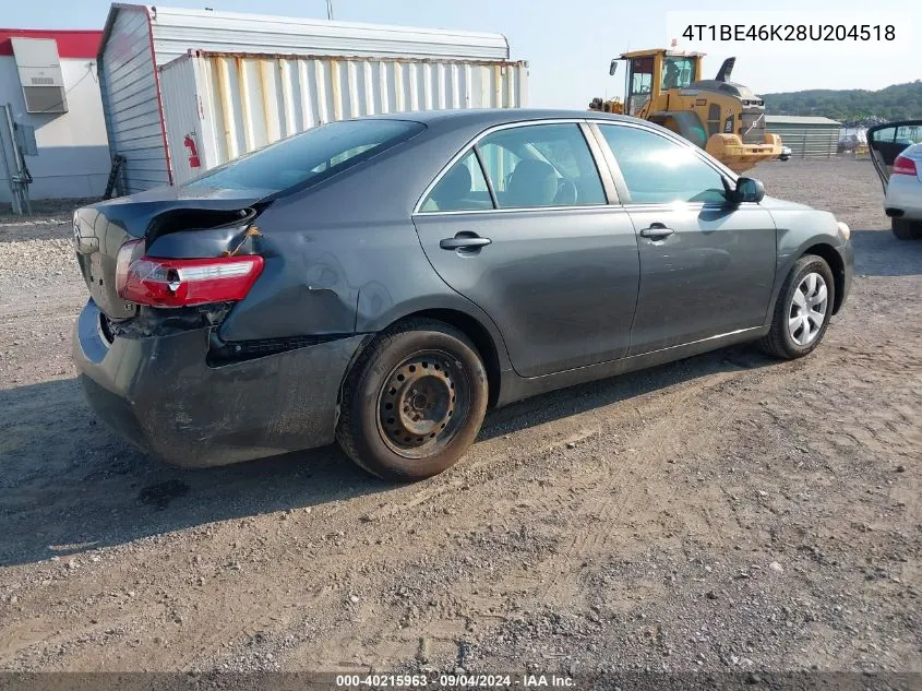 4T1BE46K28U204518 2008 Toyota Camry Ce/Le/Xle/Se