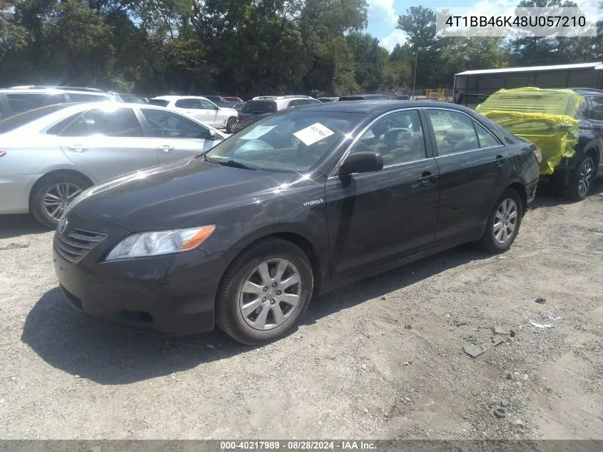 2008 Toyota Camry Hybrid VIN: 4T1BB46K48U057210 Lot: 40217989