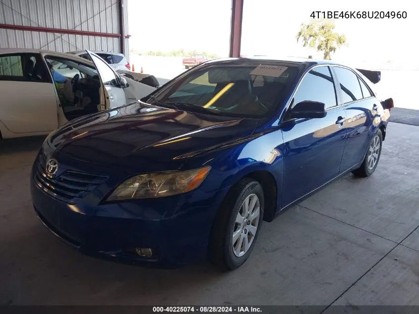 2008 Toyota Camry Xle VIN: 4T1BE46K68U204960 Lot: 40225074