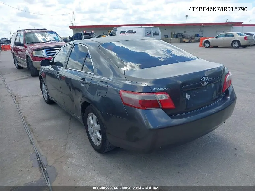 2008 Toyota Camry Le VIN: 4T4BE46K78R015790 Lot: 40229766