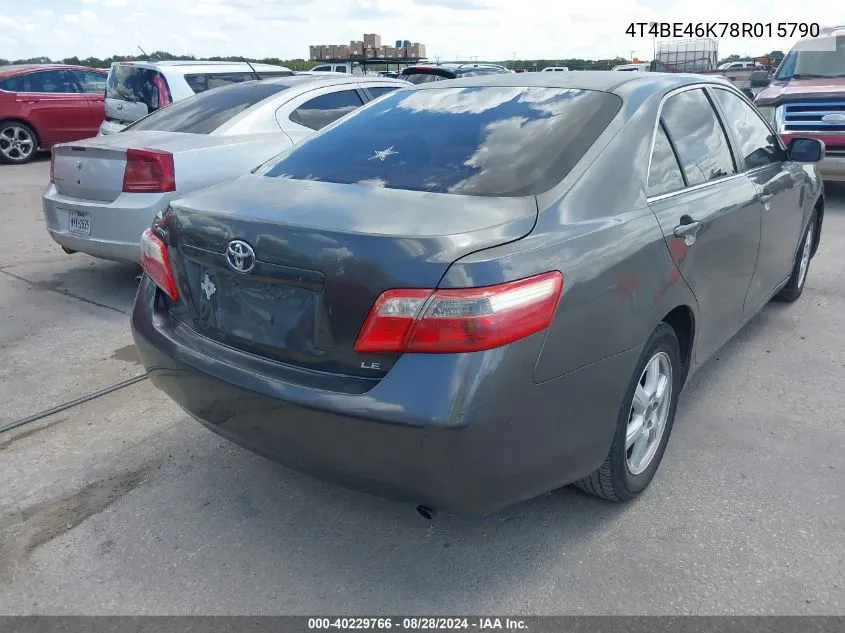 4T4BE46K78R015790 2008 Toyota Camry Le