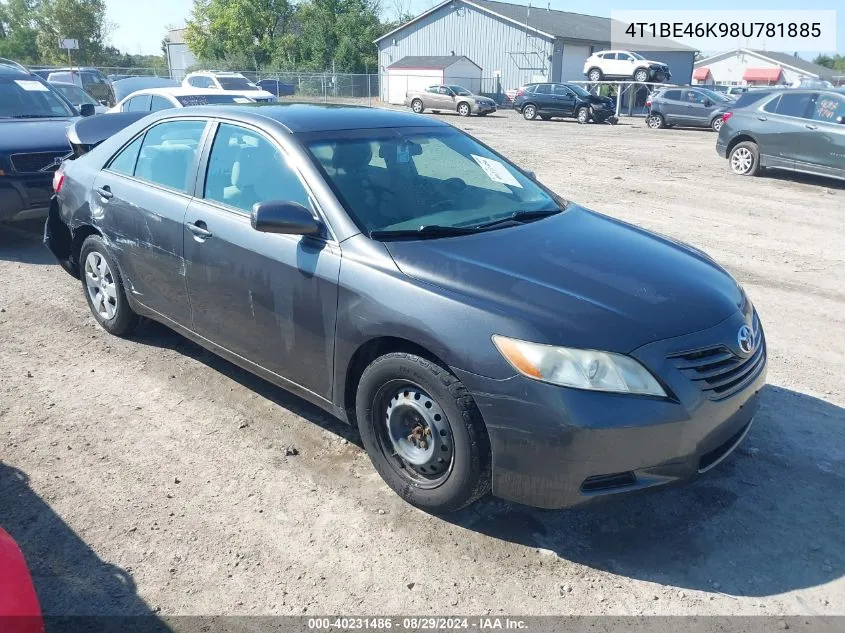 2008 Toyota Camry Le VIN: 4T1BE46K98U781885 Lot: 40231486