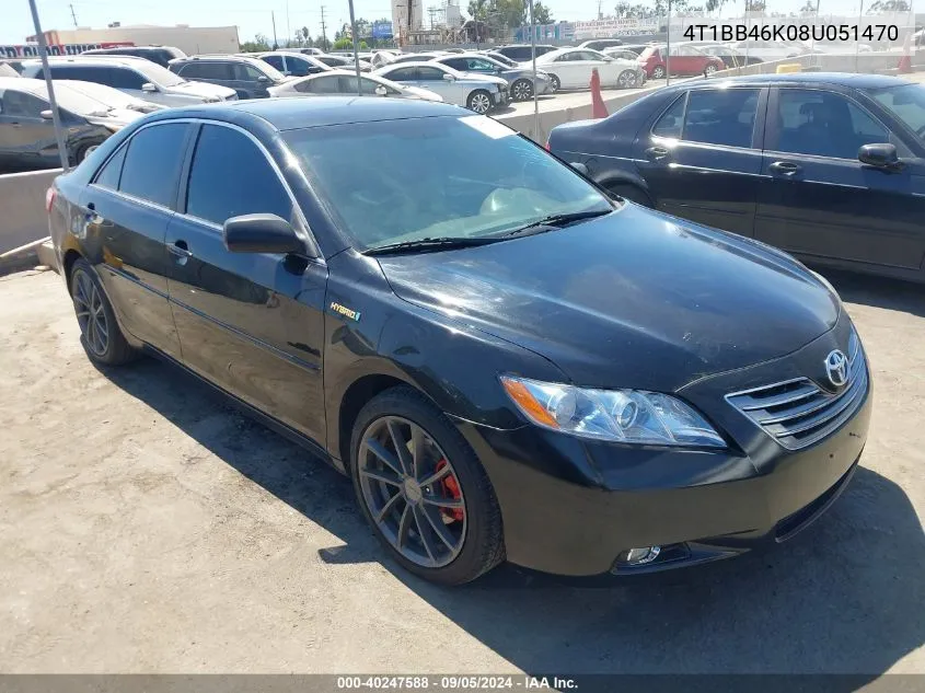 2008 Toyota Camry Hybrid VIN: 4T1BB46K08U051470 Lot: 40247588