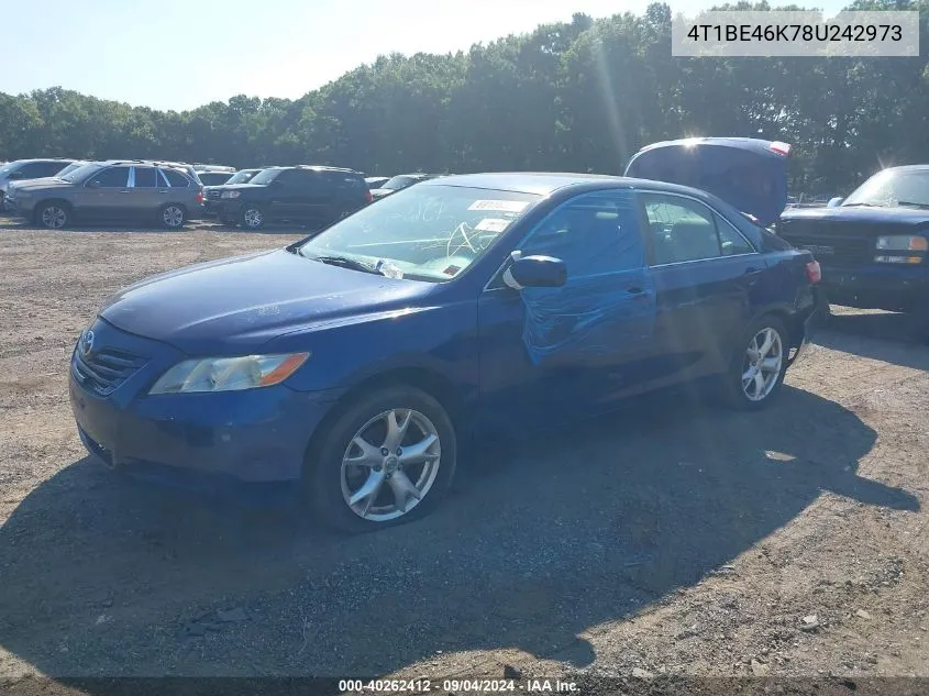 2008 Toyota Camry Le VIN: 4T1BE46K78U242973 Lot: 40262412