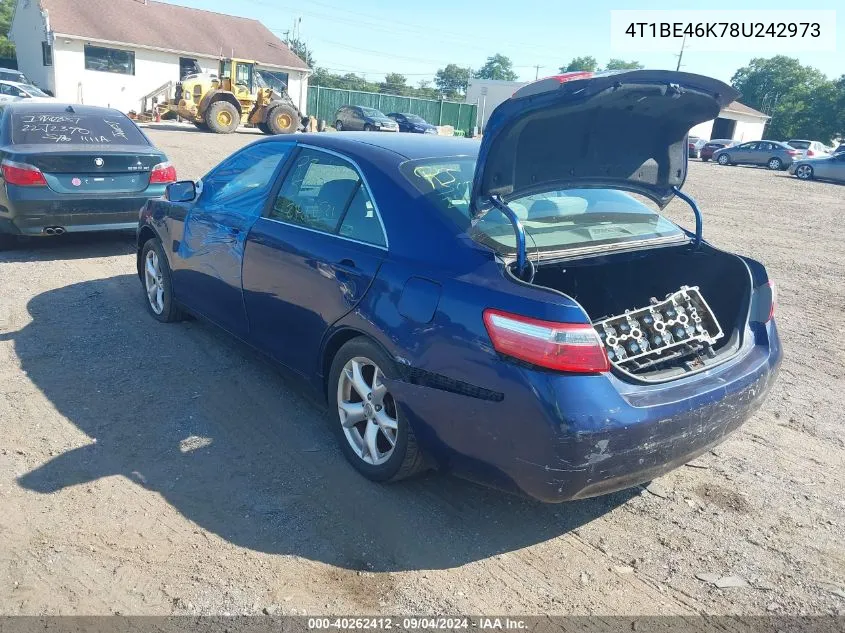 4T1BE46K78U242973 2008 Toyota Camry Le