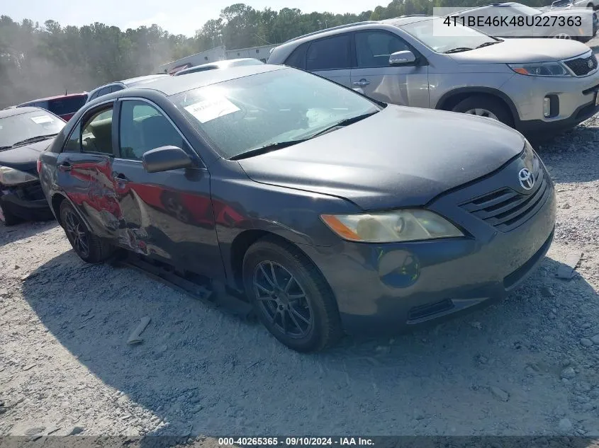 2008 Toyota Camry Le VIN: 4T1BE46K48U227363 Lot: 40265365