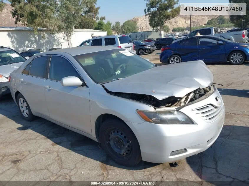 2008 Toyota Camry Ce/Le/Xle/Se VIN: 4T1BE46K48U197460 Lot: 40280904