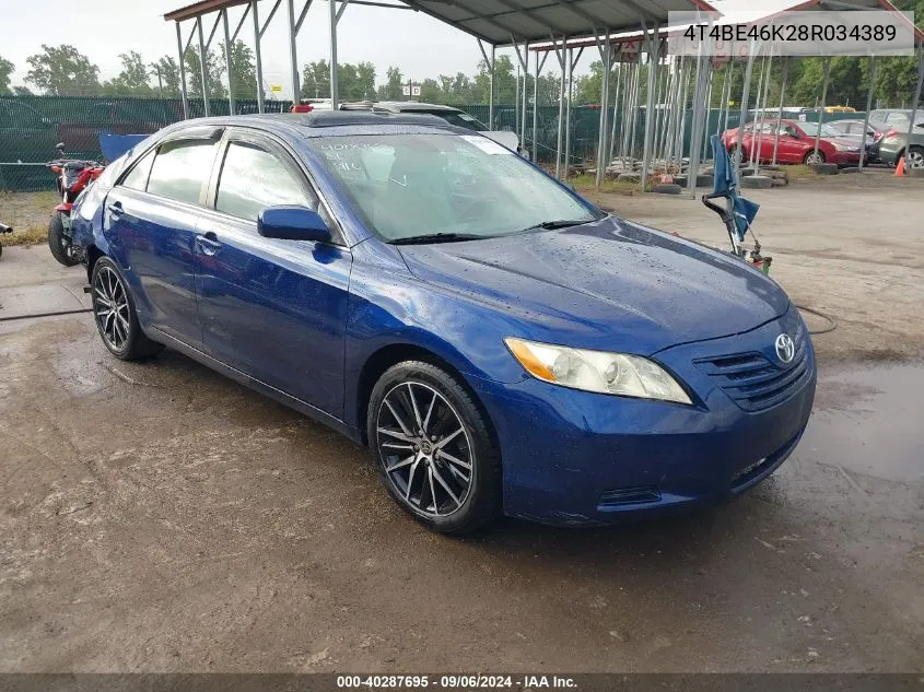 2008 Toyota Camry Ce/Le/Xle/Se VIN: 4T4BE46K28R034389 Lot: 40287695