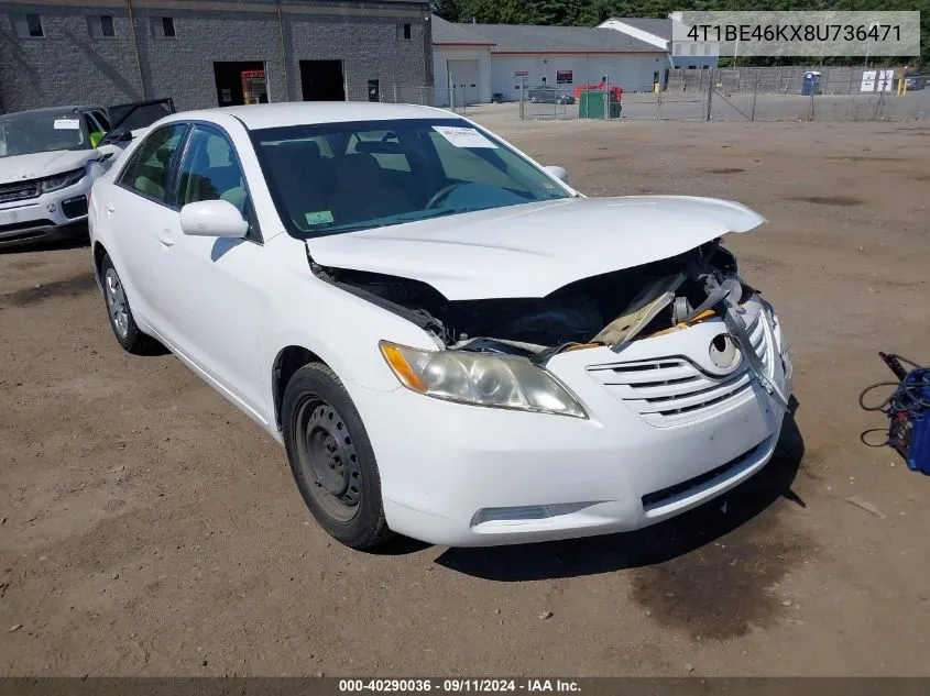 2008 Toyota Camry Le VIN: 4T1BE46KX8U736471 Lot: 40290036