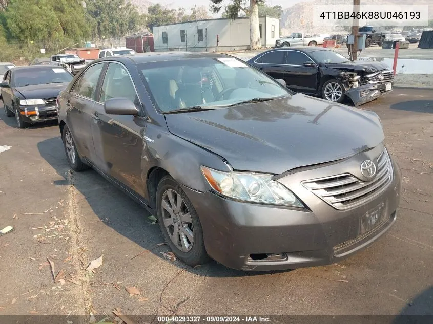 2008 Toyota Camry Hybrid VIN: 4T1BB46K88U046193 Lot: 40293327