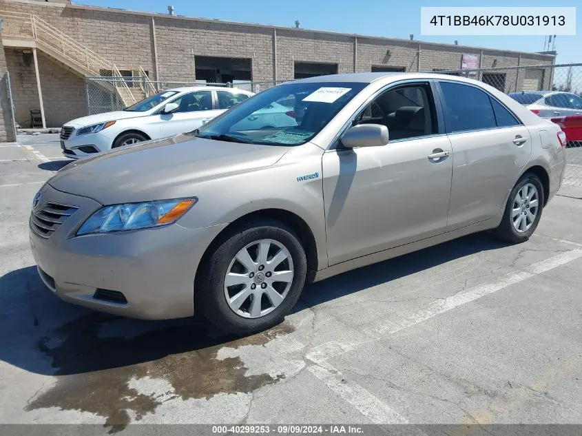 4T1BB46K78U031913 2008 Toyota Camry Hybrid