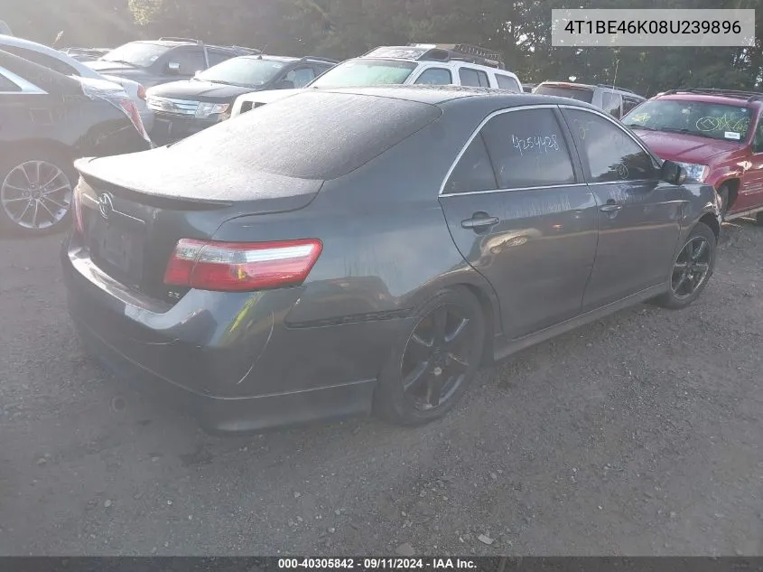 4T1BE46K08U239896 2008 Toyota Camry Se