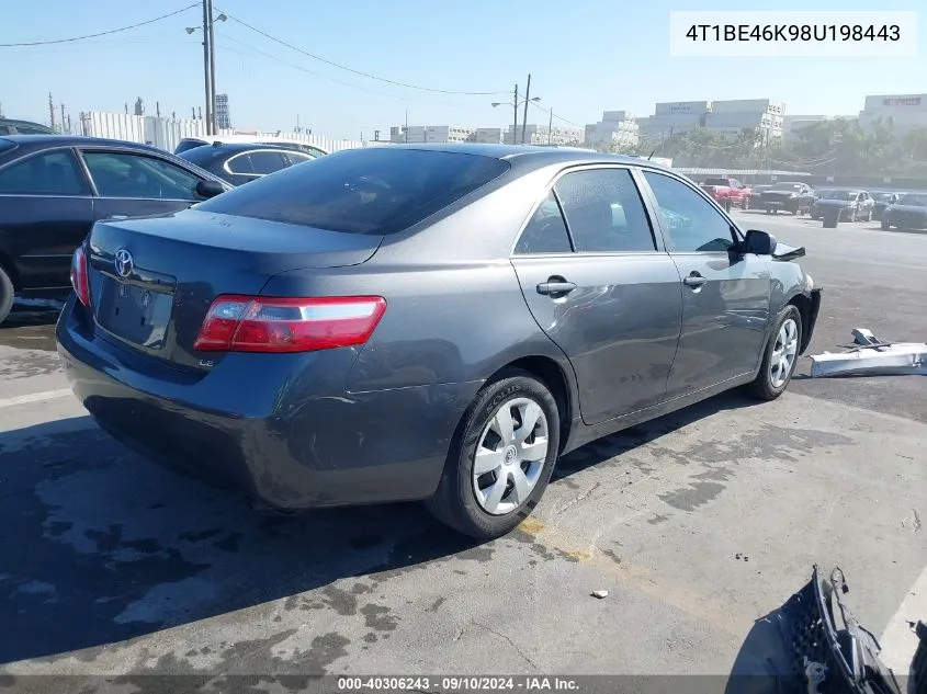 4T1BE46K98U198443 2008 Toyota Camry Ce/Le/Xle/Se