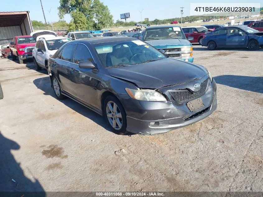 2008 Toyota Camry Ce/Le/Xle/Se VIN: 4T1BE46K68U239031 Lot: 40311058