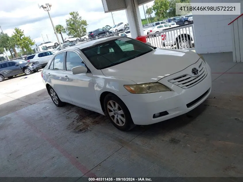 4T1BK46K98U572221 2008 Toyota Camry Xle V6