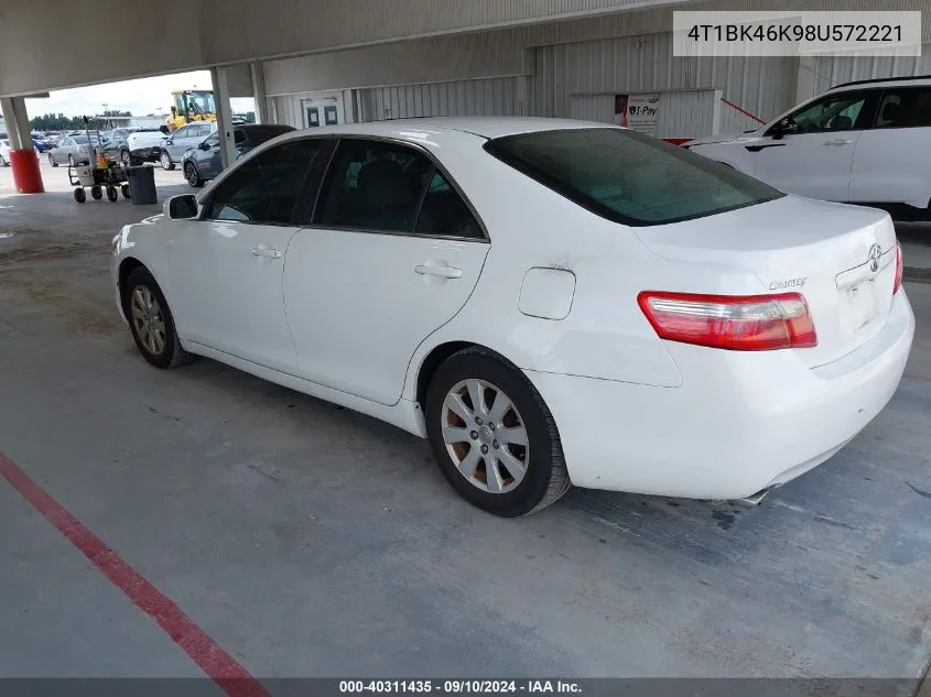 4T1BK46K98U572221 2008 Toyota Camry Xle V6