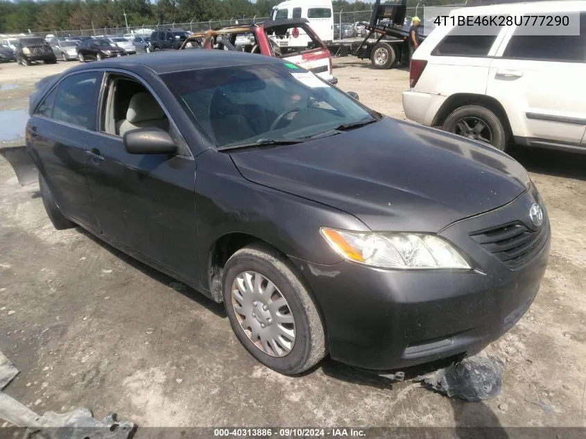 2008 Toyota Camry Ce/Le/Xle/Se VIN: 4T1BE46K28U777290 Lot: 40313886