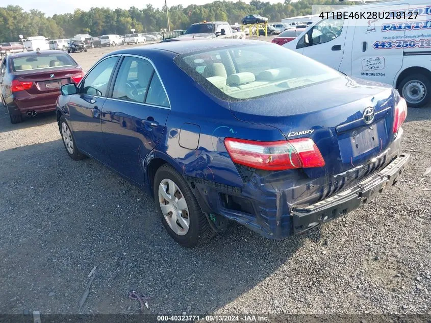 2008 Toyota Camry Ce/Le/Xle/Se VIN: 4T1BE46K28U218127 Lot: 40323771