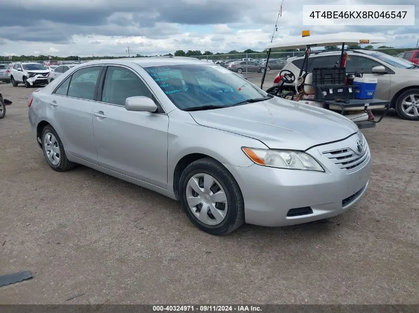 2008 Toyota Camry Le VIN: 4T4BE46KX8R046547 Lot: 40324971