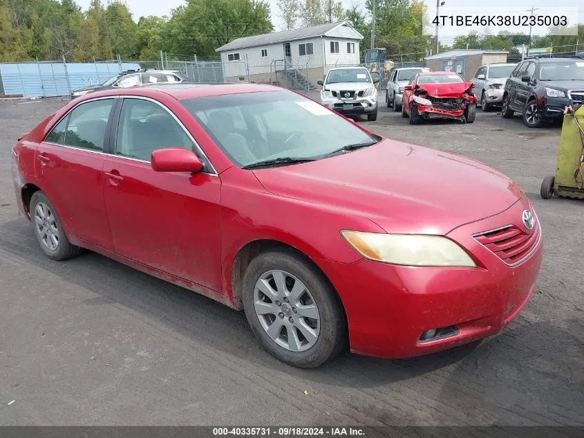 2008 Toyota Camry Xle VIN: 4T1BE46K38U235003 Lot: 40335731