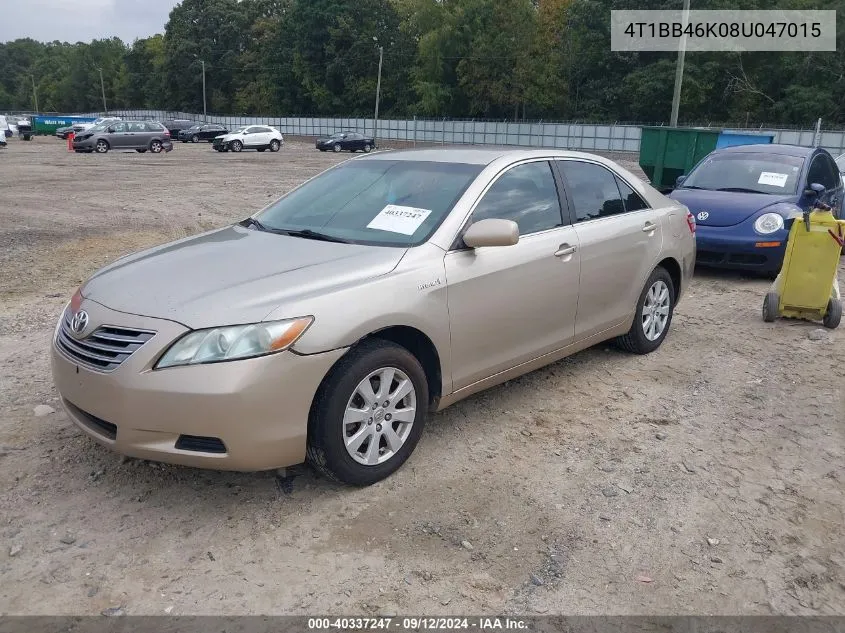 4T1BB46K08U047015 2008 Toyota Camry Hybrid