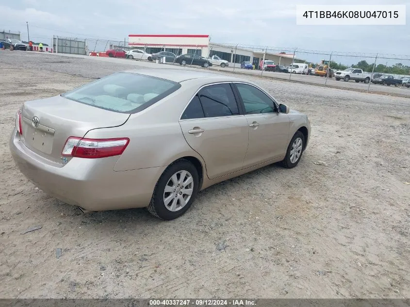 4T1BB46K08U047015 2008 Toyota Camry Hybrid