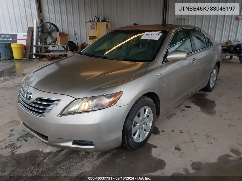 JTNBB46K783048197 2008 Toyota Camry Hybrid