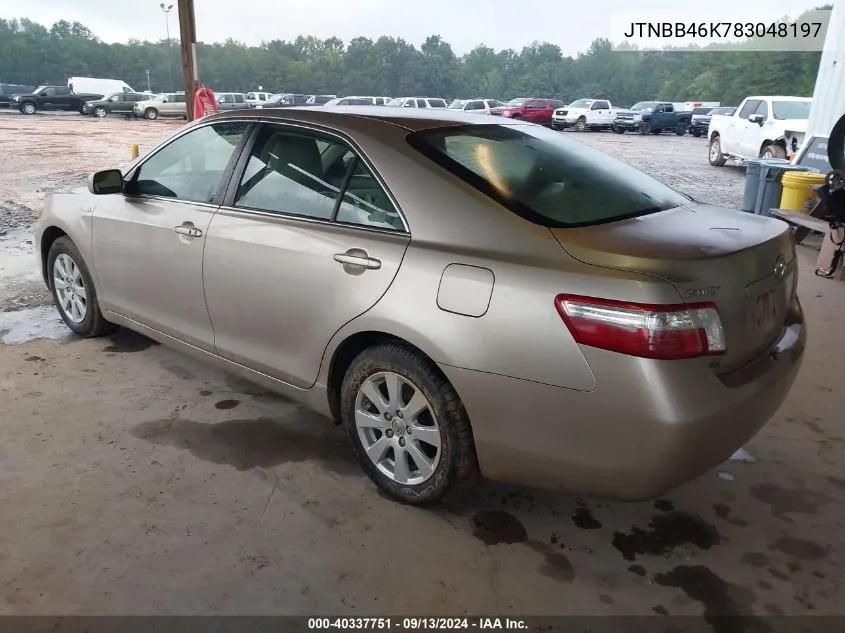 JTNBB46K783048197 2008 Toyota Camry Hybrid