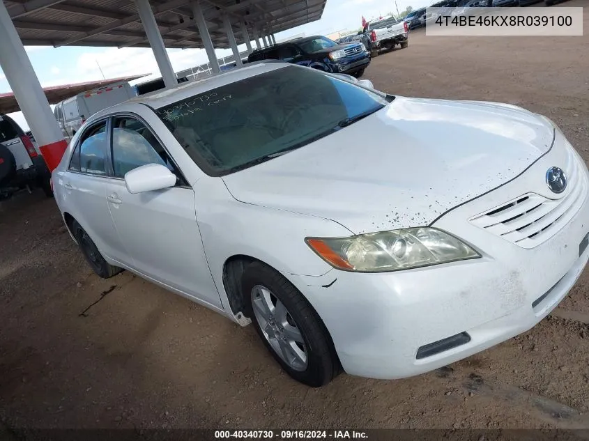 2008 Toyota Camry Le VIN: 4T4BE46KX8R039100 Lot: 40340730