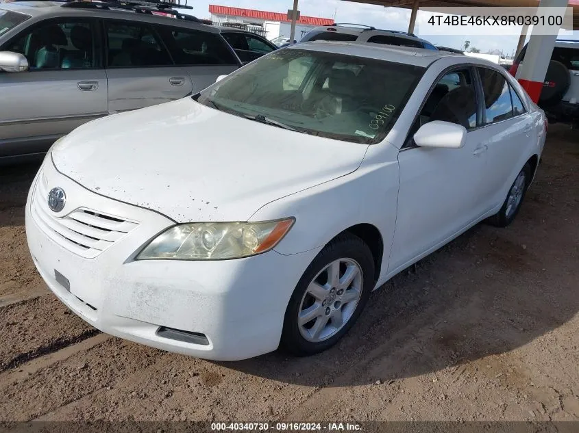 4T4BE46KX8R039100 2008 Toyota Camry Le