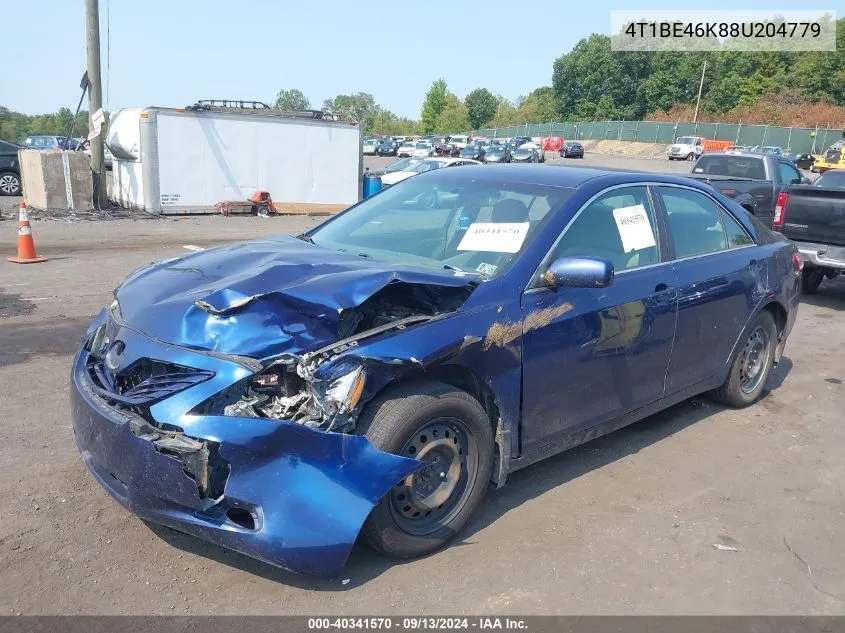 4T1BE46K88U204779 2008 Toyota Camry Ce/Le/Xle/Se