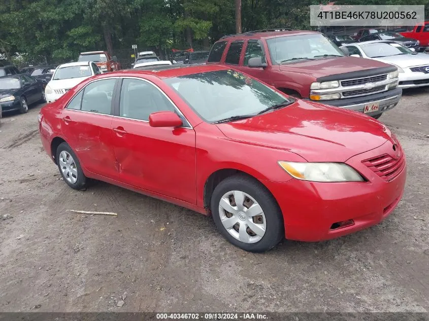 2008 Toyota Camry Le VIN: 4T1BE46K78U200562 Lot: 40346702