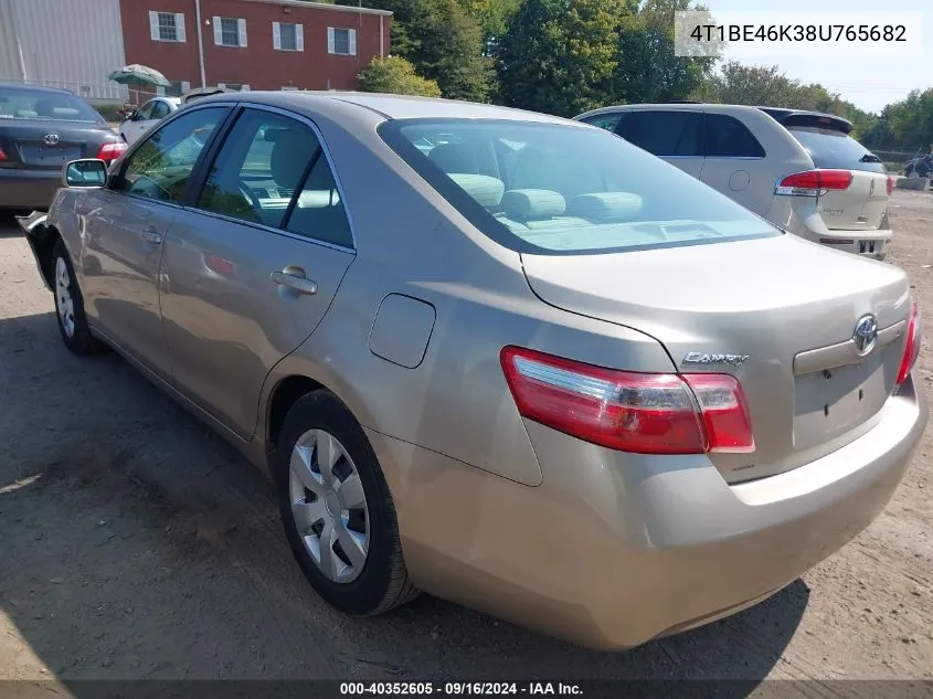 2008 Toyota Camry Le VIN: 4T1BE46K38U765682 Lot: 40352605