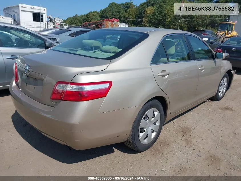 4T1BE46K38U765682 2008 Toyota Camry Le