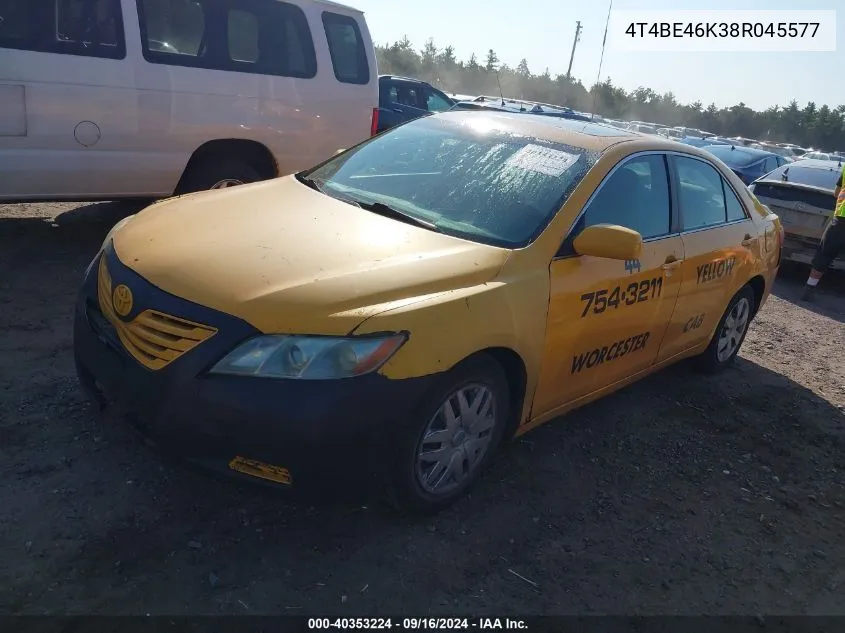 2008 Toyota Camry Ce/Le/Xle/Se VIN: 4T4BE46K38R045577 Lot: 40353224