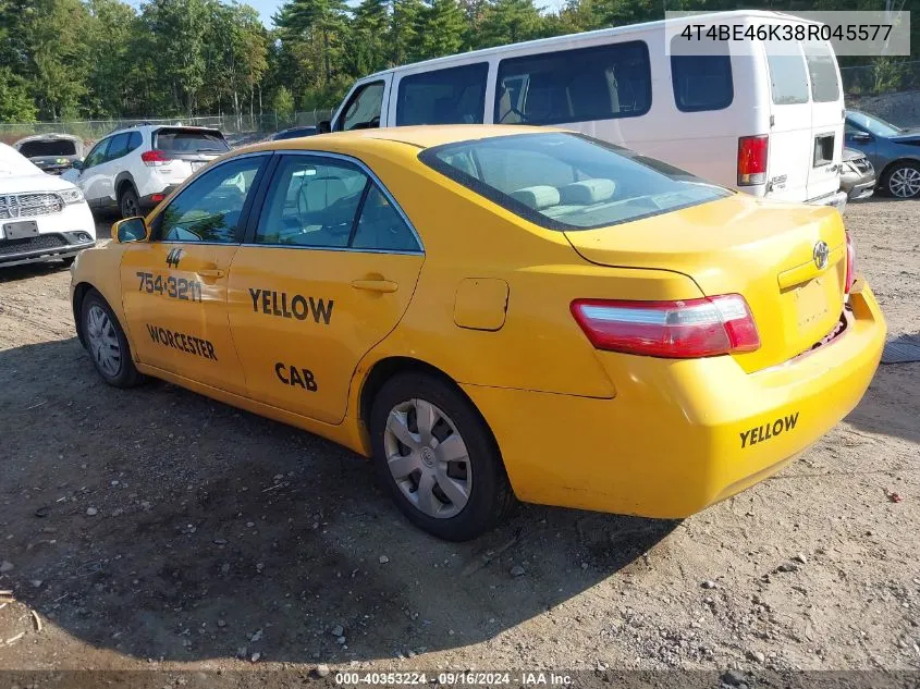 2008 Toyota Camry Ce/Le/Xle/Se VIN: 4T4BE46K38R045577 Lot: 40353224