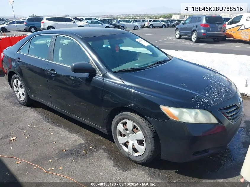 4T1BE46K28U788516 2008 Toyota Camry Le