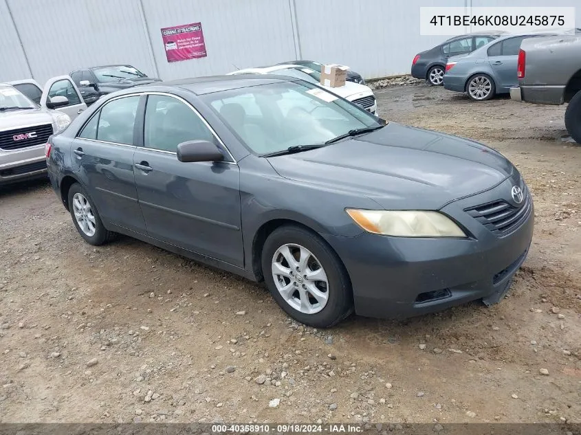 4T1BE46K08U245875 2008 Toyota Camry Le