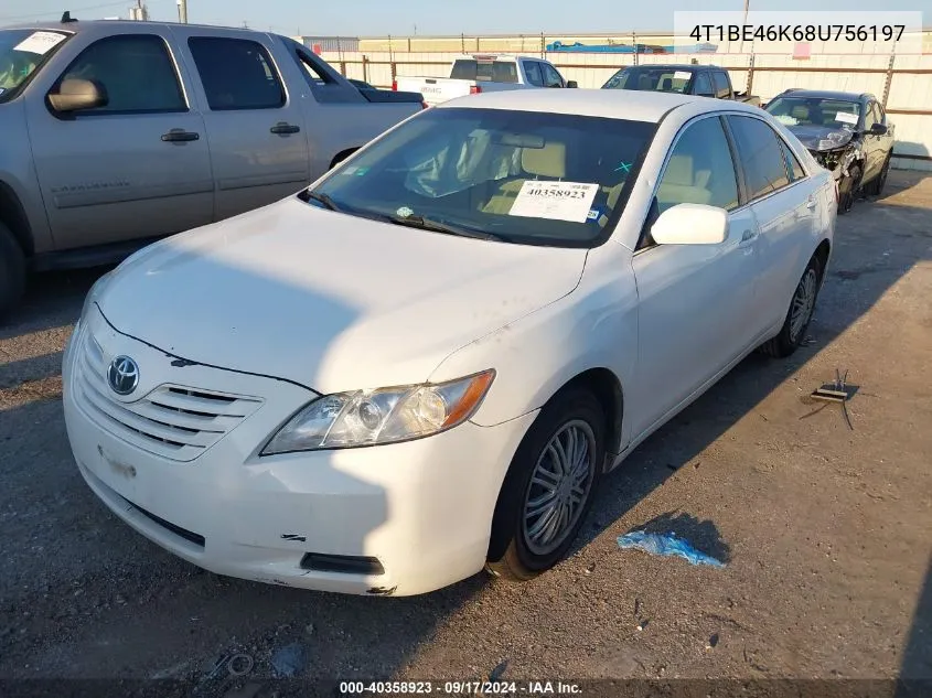 2008 Toyota Camry Le VIN: 4T1BE46K68U756197 Lot: 40358923