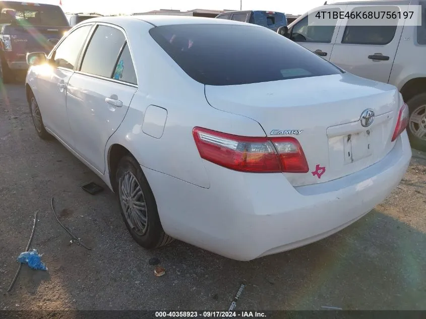 4T1BE46K68U756197 2008 Toyota Camry Le