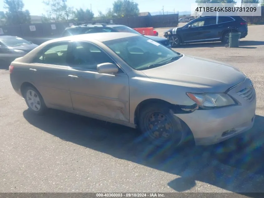 4T1BE46K58U731209 2008 Toyota Camry Le