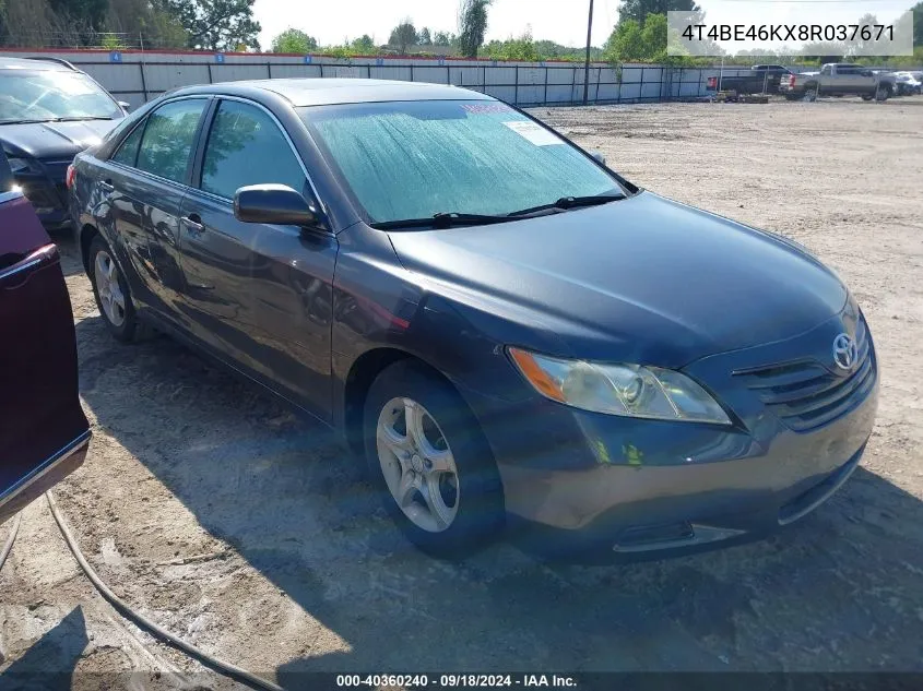 2008 Toyota Camry Ce/Le/Xle/Se VIN: 4T4BE46KX8R037671 Lot: 40360240