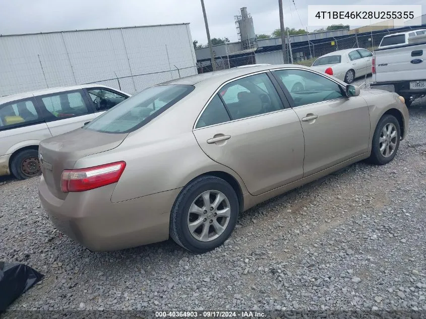 4T1BE46K28U255355 2008 Toyota Camry Le