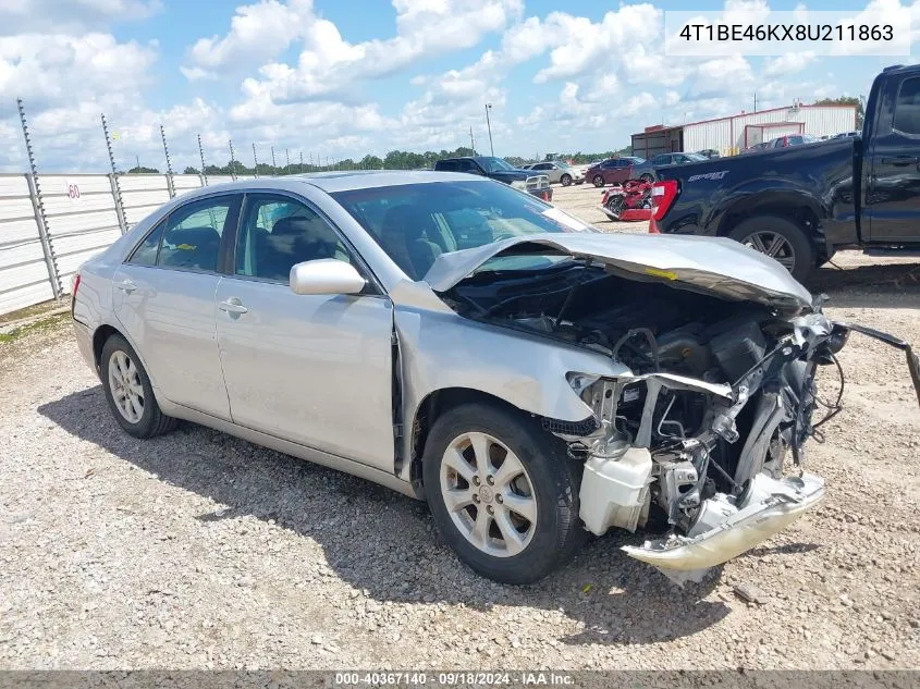 2008 Toyota Camry Le VIN: 4T1BE46KX8U211863 Lot: 40367140