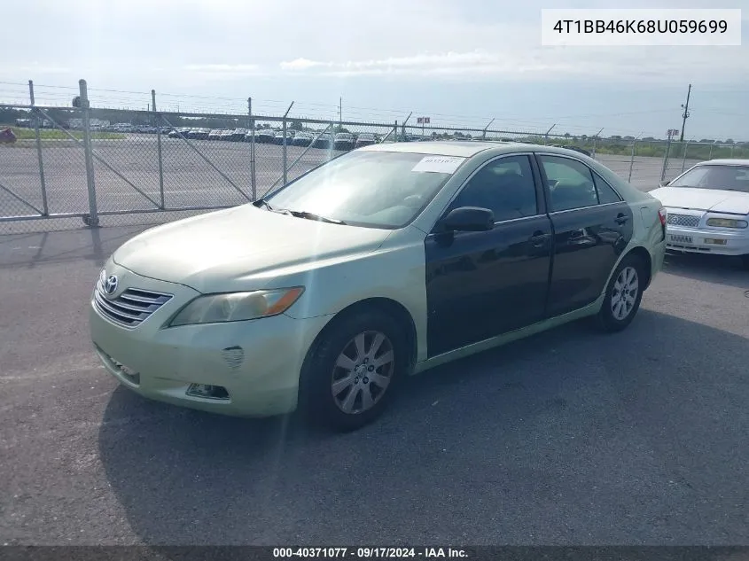 2008 Toyota Camry Hybrid VIN: 4T1BB46K68U059699 Lot: 40371077