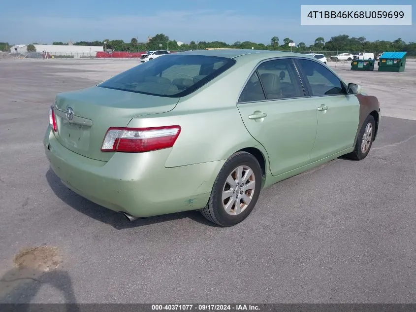 2008 Toyota Camry Hybrid VIN: 4T1BB46K68U059699 Lot: 40371077