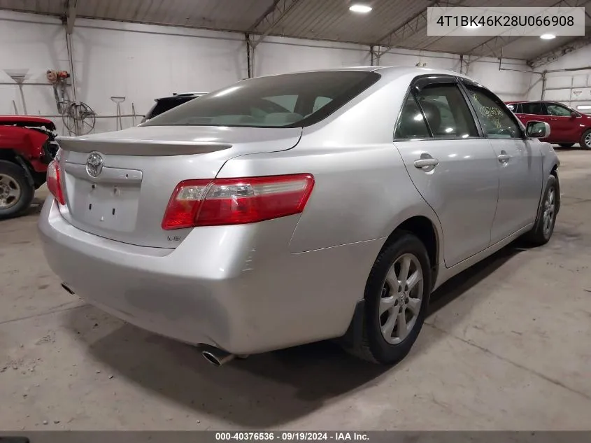 2008 Toyota Camry Le V6 VIN: 4T1BK46K28U066908 Lot: 40376536