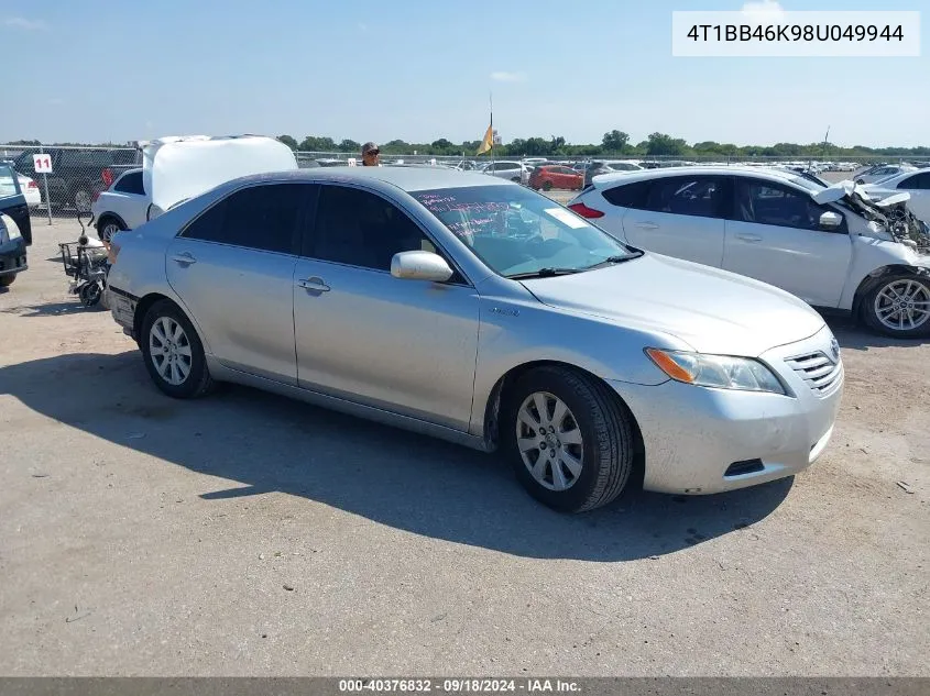 2008 Toyota Camry Hybrid VIN: 4T1BB46K98U049944 Lot: 40376832