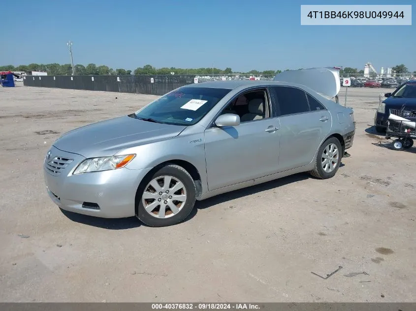 2008 Toyota Camry Hybrid VIN: 4T1BB46K98U049944 Lot: 40376832